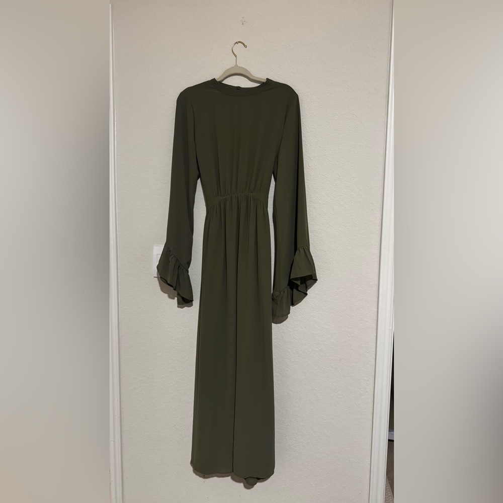 Modest Olive Green Maxi Dress